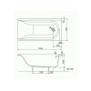 Купить KOLO XWP3350 MIRRA XWP3350001 Ванна Прямоугольная 150 х 75 см Акриловая + Ножки SN0 + ПОДГОЛОВНИК в Киеве vannaja.kiev.ua