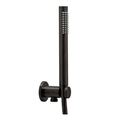 Купить Душевой гарнитур Paffoni Tondo, с держателем и шлангом 1500 мм, Brushed Black Nickel (ZDUP094NKNSP70) в Киеве vannaja.kiev.ua