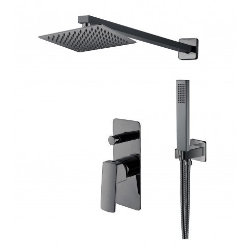 Купить IMPRESE ZMK041807110 Grafiky 041807110 Чорная душевая система Цвет - black nickel в Киеве vannaja.kiev.ua