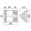 PAFFONI ZPOR 004 CR корзинка двойная в ванную ZPOR004CR угловая мыльница 166х112х195h цвет - хром Купить PAFFONI ZPOR 004 CR корзинка двойная в ванную ZPOR004CR угловая мыльница 166х112х195h цвет - хром в Киеве vannaja.kiev.ua